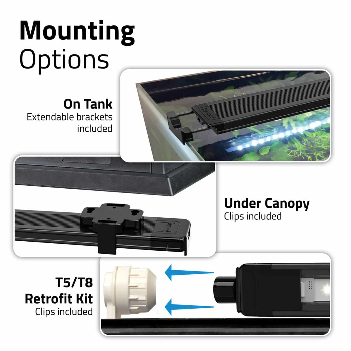 Aquasky 3.0 LED, 27W, 36-48.25″ / 91-123 cm