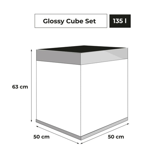 Glossy Grey Cube